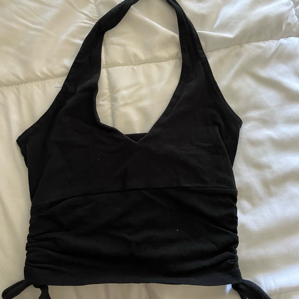 black hollister halter tank